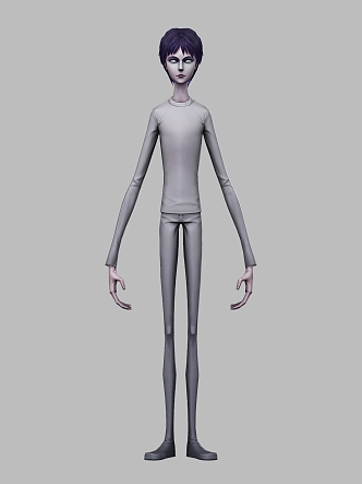 Horror Boy Cartoon Animation Movie Man Boy Thriller Horror Clothes 3d model