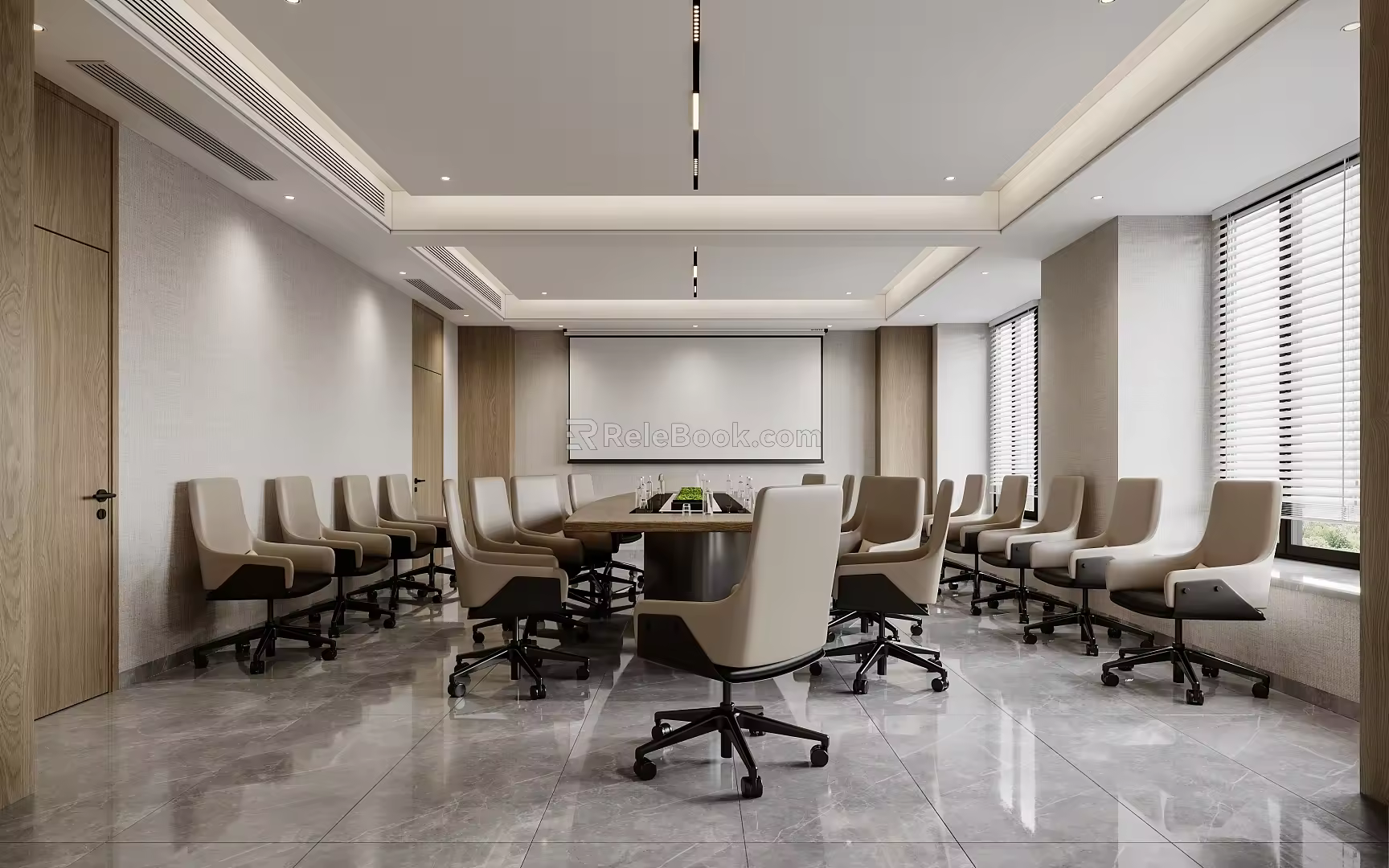 Modern Meeting Room Meeting Table and Chair 3d model