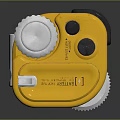 Yellow Little Giant Household Manual Tool With Silver Top Black Buttons And Bottom Gear