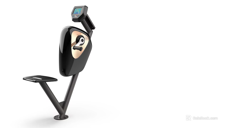Modern Stationary Exercise Bike with Digital Display and Ergonomic Seat for Home Workout 3d model 
