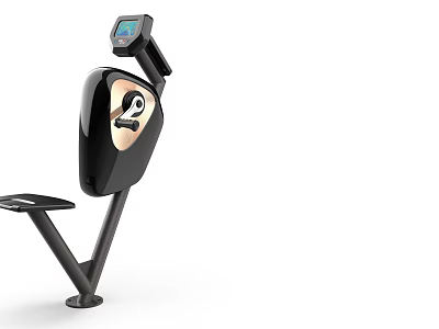 Modern Stationary Exercise Bike with Digital Display and Ergonomic Seat for Home Workout 3d model