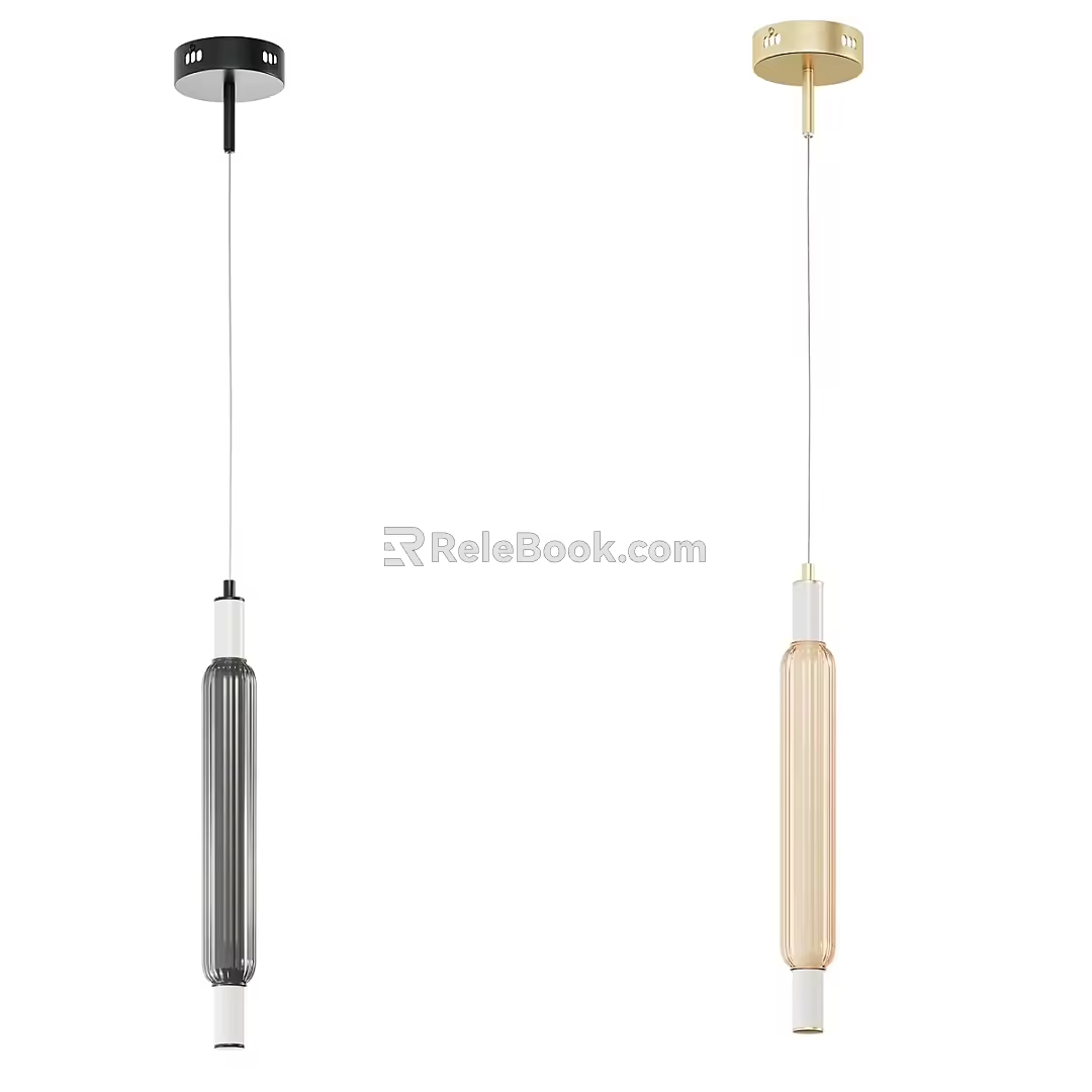 Modern Simple Light Luxury Chandelier 3d model
