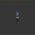 Vibrant Sci Fi Weapon With White And Blue Body Barrel Grip And Futuristic Design