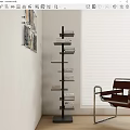 Bookshelf Decorative Bookshelf Floor Bookshelf 3d model