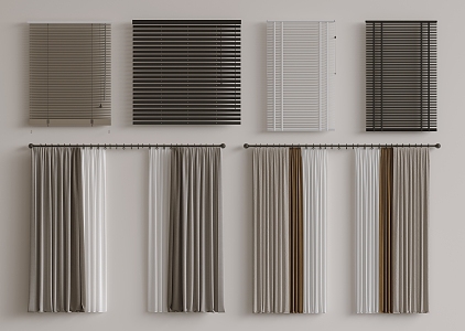 Modern Curtain Window Screen Venetian Curtain Roman Curtain Cloth Curtain Honeycomb Curtain 3d model