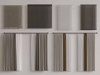 Modern Curtain Window Screen Venetian Curtain Roman Curtain Cloth Curtain Honeycomb Curtain 3d model