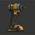 Yellow Black Cordless Power Drill With Ergonomic Handle Battery Pack And Metal Chuck For Home Repairs