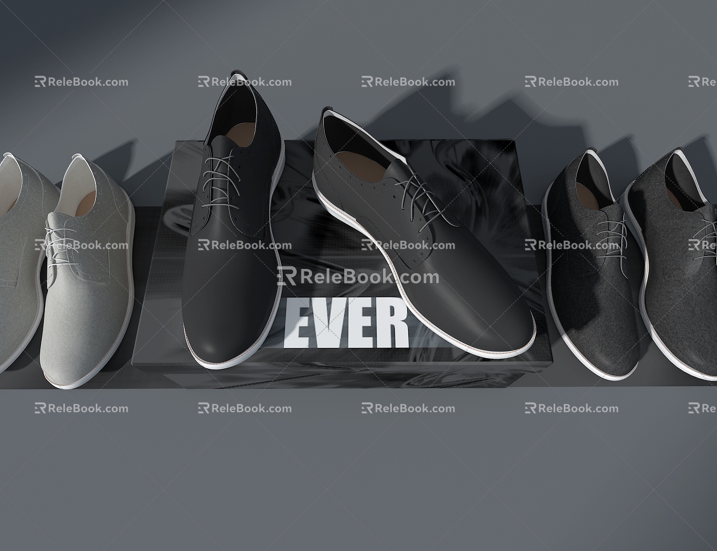 Men's Leather Shoes Casual Shoes 3d model