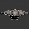 Futuristic Robot Character In Metallic Armor With Silver Detailed Design And Standing Pose