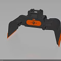 Industrial Black Multi Claw Mechanical Equipment With Red Illuminated Gripping Parts