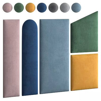 Wall Decorative Panels in Multiple Colors and Shapes for Interior Decoration 3d model