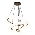Modern Contemporary Chandelier Featuring Circular Rings LED Lighting And Sleek Metal Frame