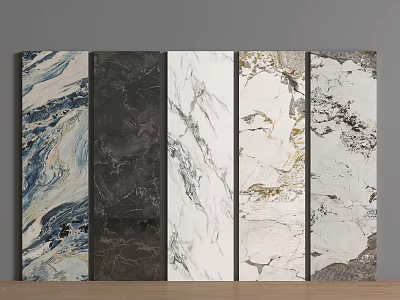 Modern Decorative Wall Panels With Marble Texture And Various Color Options For Interior Design 3d model