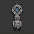 Industrial Mechanical Equipment With Metal Cylindrical Body Blue Light And Bracket Structure