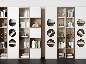 Modern Bookcase Solid Wood Bookcase 3d model