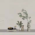 Stylish Decorative Setup With AUDO CONCEPT Sign Green Plants Vases Books And Fruits