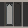 Variety Of Black Door Panel Styles With Arch Glass And Solid Designs