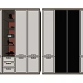 Modern Wardrobe Design With Double Doors Drawers And Multiple Storage Compartments 3d model