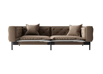 Modern double sofa multiplayer sofa 3d model