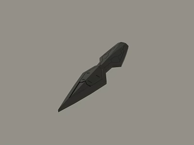 Black Geometric Sharp Object With Sleek Angular 3D Design Details 3d model