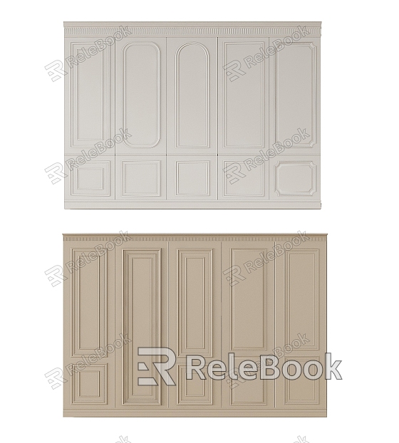 Wall panel background wall model