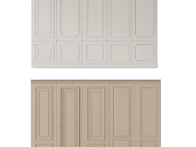 Wall panel background wall model