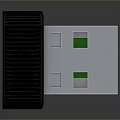 Portable USB Flash Drive With Black White Design And Green Indicator Light