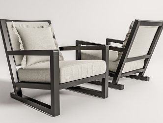 New Chinese Style Sofa Chair Leisure Chair 3d model