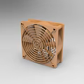 Industrial Equipment Square Metal Housing Cooling Fan with Protective Grille and Mounting Holes