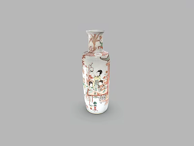 Chinese-style ceramic vase old object 3d model