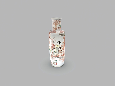 Chinese-style ceramic vase old object 3d model