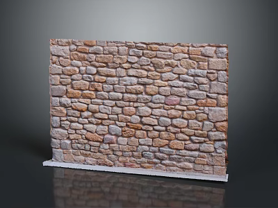 Decorative Wooden Stone Wall Panel With Natural Stone Texture For Home Interior Design 3d model