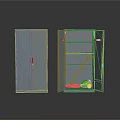 Gray Storage Cabinet With Open And Closed Doors Interior Shelves And Items