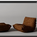 Modern Lazy Sofa Single Sofa Caterpillar Sofa 3d model