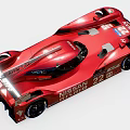 Red Nissan Nismo Race Car Featuring Number 22 MOTUL Branding And Streamlined Design