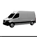 White Mercedes Benz Cargo Van Exterior Design For Commercial Transport Use