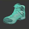 Durable Outdoor Hiking Boots With Gray Black Color Rubber Sole And Laces