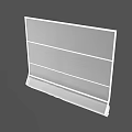 White Transparent Kitchen Curtain With Layered Design And Curved Bottom Edge