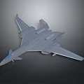 Grey Fighter Jet Model With Aerodynamic Design And Streamlined Structure 3d model