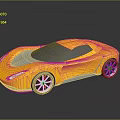 Sleek Yellow Sports Car Concept With Modern Aerodynamic Design And Shiny Wheels