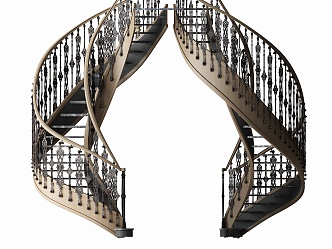 European-style spiral staircase 3d model