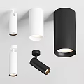 Modern White and Black Downlights and Spotlights with Sleek Design for Interior Lighting
