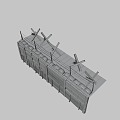 Trench wire 3d model