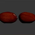 Four Ripe Red Fruits with Textured Surfaces on Dark Background