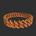 Fashionable Gold Braided Chain Bracelet With Intricate Woven Design And Shiny Finish