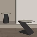 Modern Stools With White Tops Cylindrical And Z Shaped Bases In Minimalist Interior