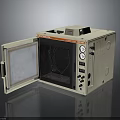 Industrial Oven With Open Door Showing Interior Components And Control Panel Gauges