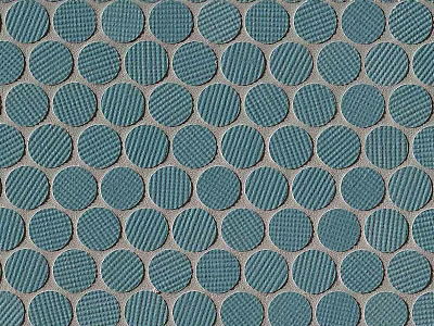 Blue Circular Pattern Floor Tiles with Striped Texture and Repeating Surface Design 3d model