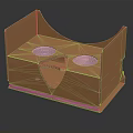 Simple Design Cardboard VR Headset With Circular Lenses And Nose Notch