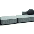 Stylish Modular Sofa Set With Colorful Cushions And Versatile Sections